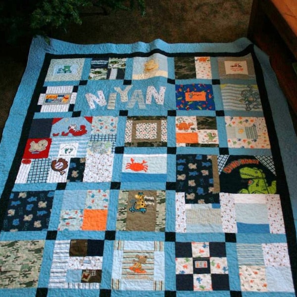 Baby Clothes Quilt - Etsy