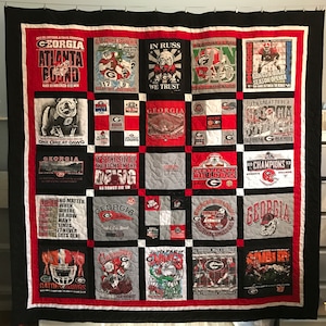 Tshirt Quilt Custom Made from your shirts (deposit) FREE SHIPPING
