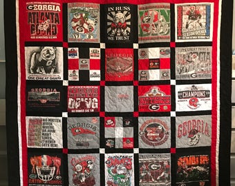 Tshirt Quilt Custom Made from your shirts (deposit) FREE SHIPPING