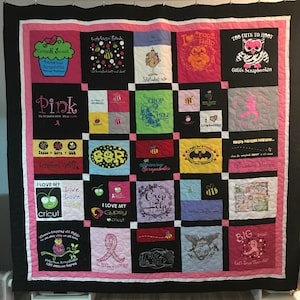 Tshirt Quilt Custom Made from your shirts (deposit) FREE SHIPPING