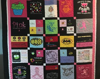 Tshirt Quilt Custom Made from your shirts (deposit) FREE SHIPPING