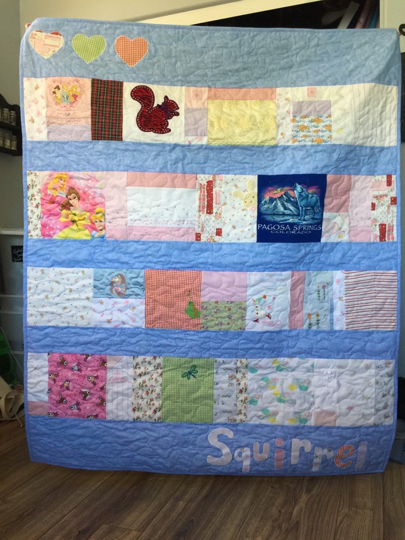 Baby Clothes Memory Quilt Blanket Deposit image 5