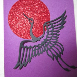Asian, Japanese, Chinese Cranes/Herons/Bird. Large 4 1/2 Wing Span, 4 Die Cut Pieces. image 1