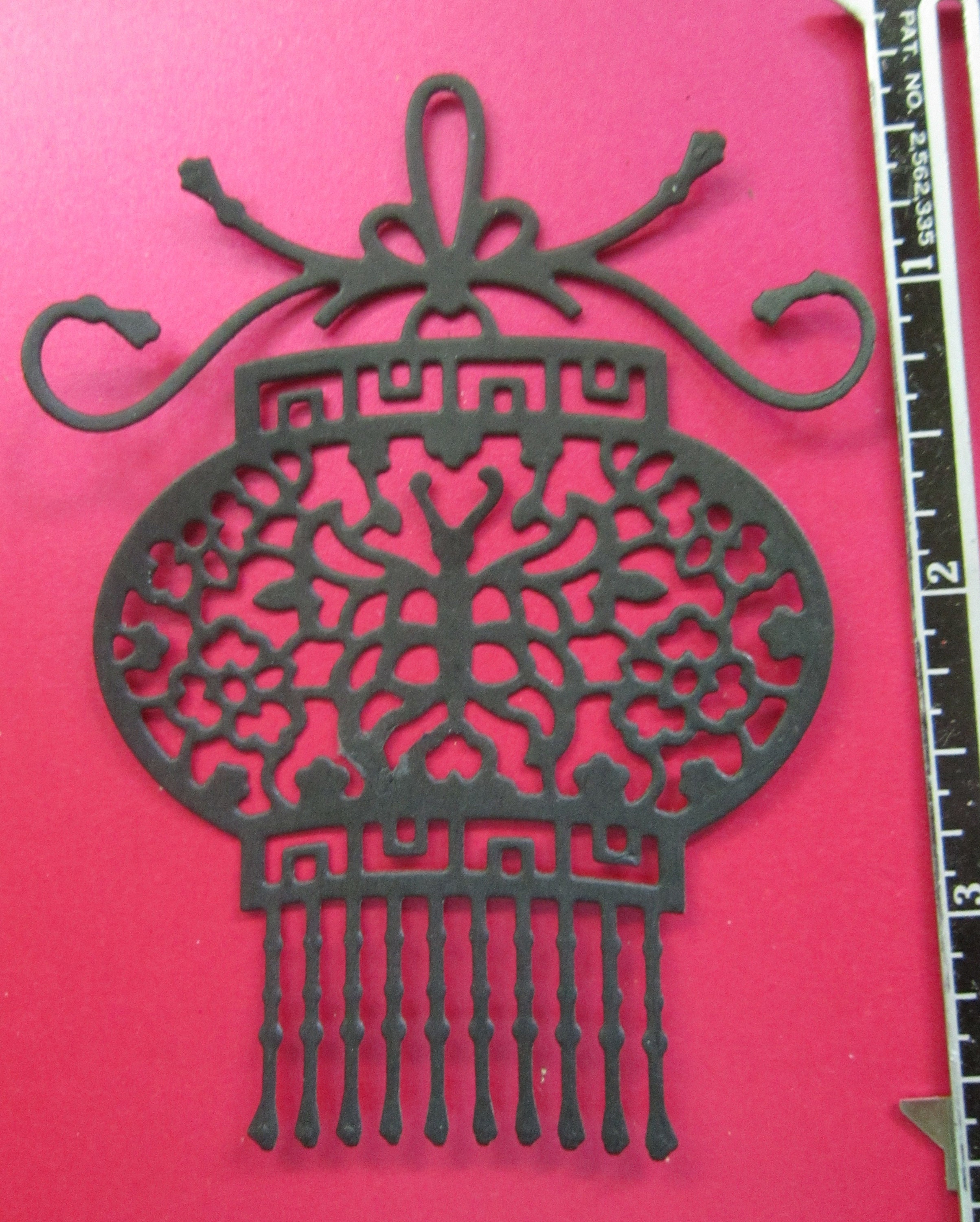 Large Chinese Lantern Paper Die Cut with Butterfly Filigree 5 pieces