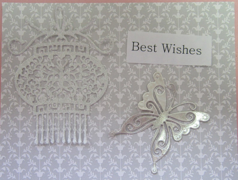 Large Chinese Lantern Paper Die Cut with Butterfly Filigree 5 pieces
