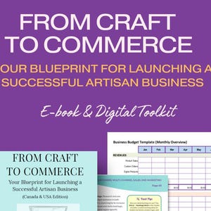 From Craft to Commerce Book + PowerUp My Small Biz Toolkit  | Artisan Business How To Guide, Planner & Templates (Digital Download)