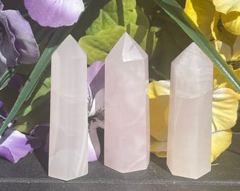Pink Mangano Calcite Tower UV Fluorescent From Mexico