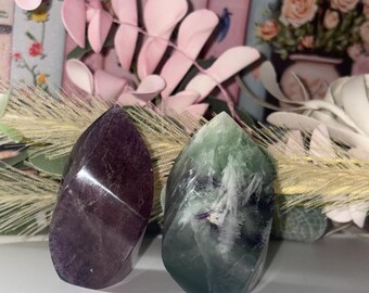 Fluorite Flame Carvings