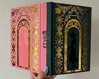 Wicked Special Edition Custom Book Rebind - Glinda and Elphaba covers