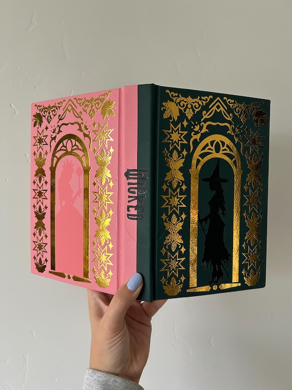 Wicked Special Edition Custom Book Rebind - Glinda and Elphaba covers
