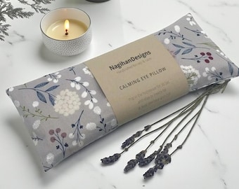 Unscented, Lavender or Eucalyptus Aromatherapy Eye Pillow: Spa Relaxation Mask, Stress Relief, Yoga Essentials