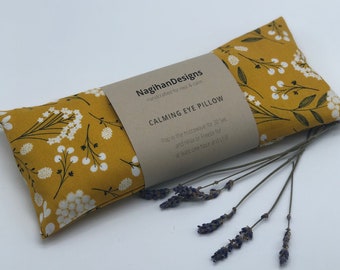 Eye Pillow, Lavender and FlaxSeed Eye Mask, Floral Aromatherapy Yoga Eye Pillow, Spa Sleep Relaxation Stress Relief Eye Pillow, Eco Friendly