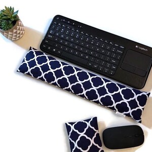 Ergonomic Keyboard and Mouse Wrist Rest Set: Flaxseed & Lavender Support