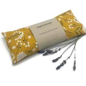 Eye Pillow, Lavender and FlaxSeed Eye Mask, Floral Aromatherapy Yoga Eye Pillow, Spa Sleep Relaxation Stress Relief Eye Pillow, Eco Friendly