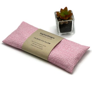 Washable Cover Eye Pillow + Flaxseed Lavender Yoga Pillow + Sinus Headache Stress Relief  + Spa Self Care + Relaxation Time + Gift
