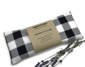 Flannel Eye Pillow, Lavender Flaxseed Weighted Washable Cover Relaxation Eye Pillow Christmas Gift for her Eco friendly gift Yoga gift