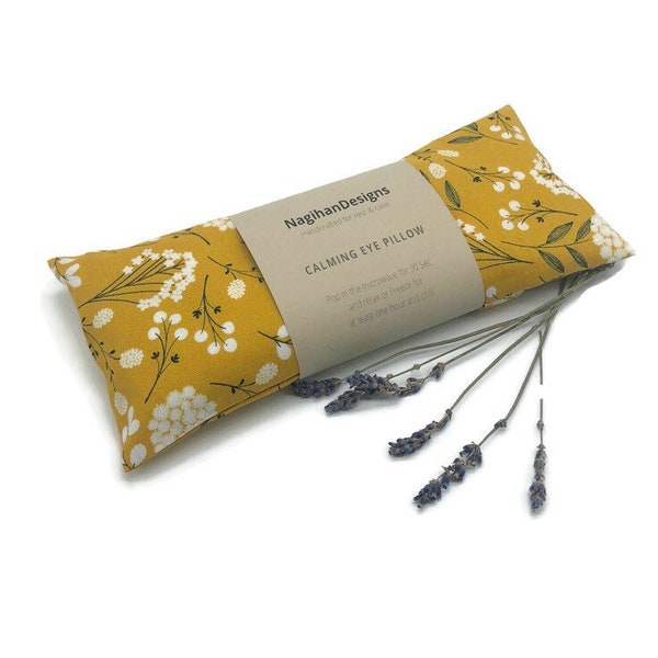 Eye Pillow, Lavender and FlaxSeed Eye Mask, Floral Aromatherapy Yoga Eye Pillow, Spa Sleep Relaxation Stress Relief Eye Pillow, Eco Friendly