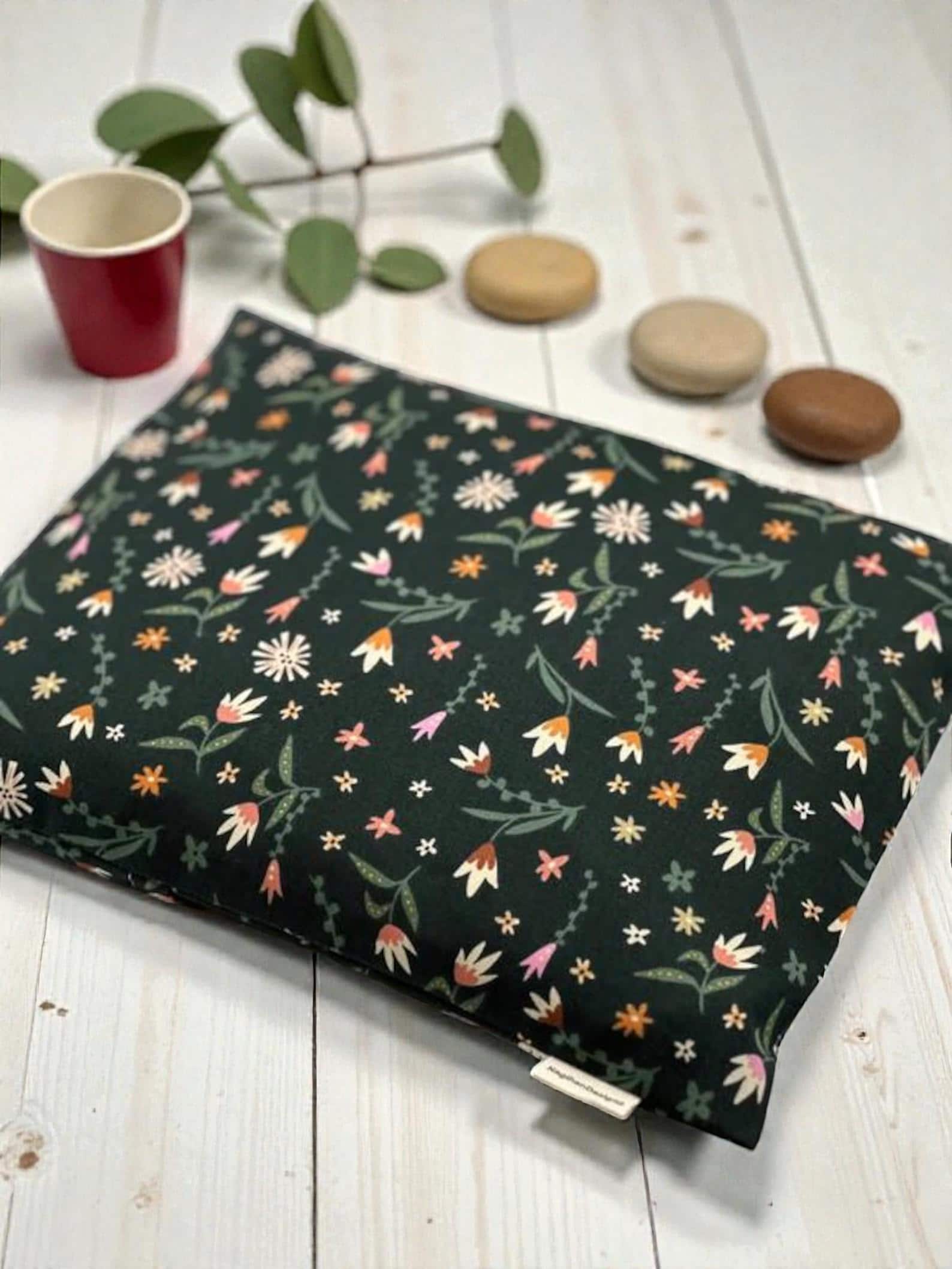 Floral Cotton Microwave Heating Pad: Large Washable Corn Bag (9x11)