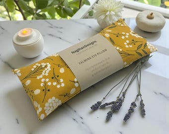 Eye Pillow, Lavender and FlaxSeed Eye Mask, Floral Aromatherapy Yoga Eye Pillow, Spa Sleep Relaxation Stress Relief Eye Pillow, Eco Friendly