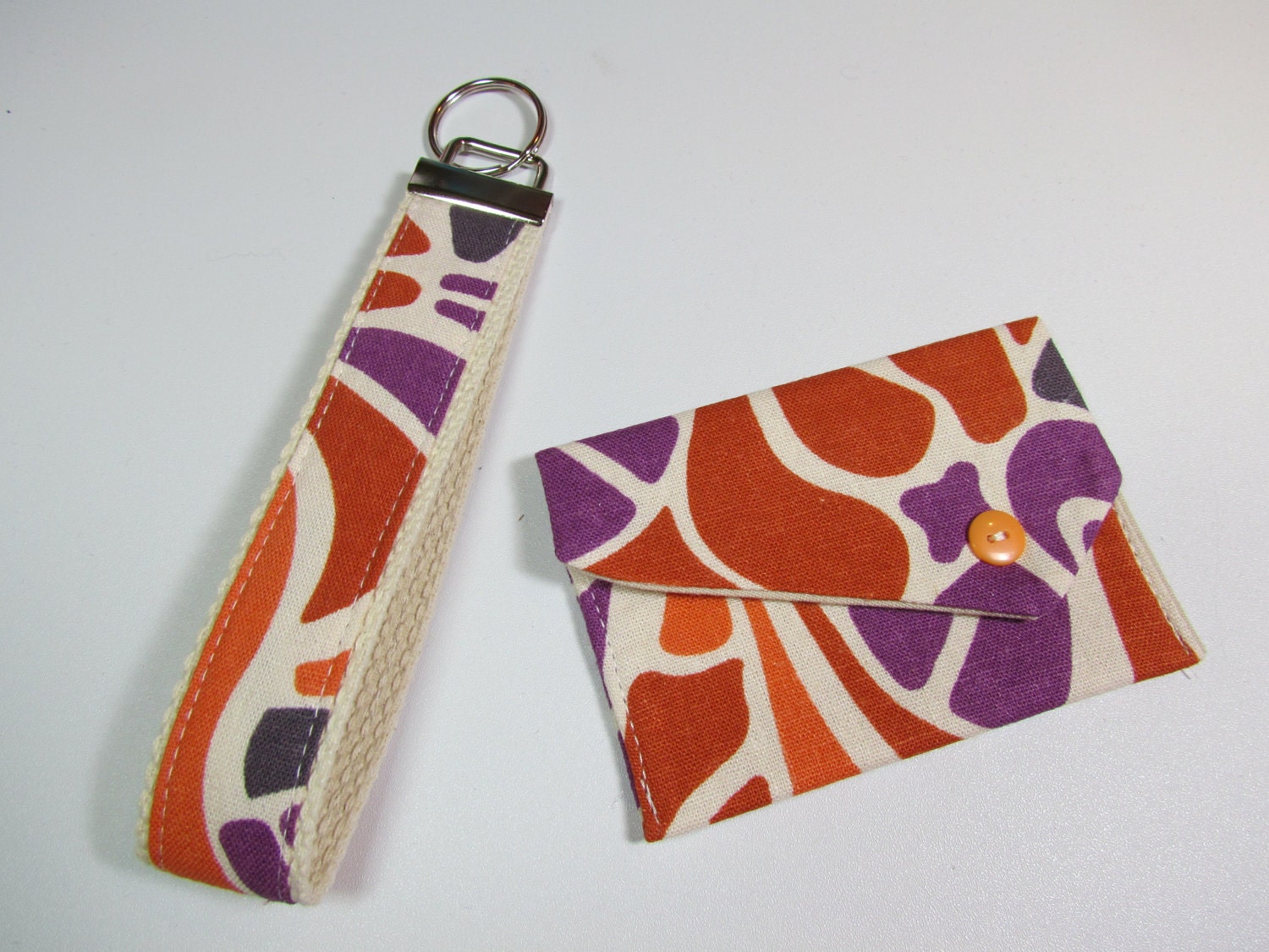 Business Card Case and Key Fob Key Chain Set Etsy