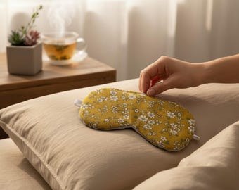 Sleep Mask, NagihanDesigns Handmade Soft Travel and Sleep Mask, Luxury Eye Mask, 100 Percent Cotton Fabric and Minky Fabric