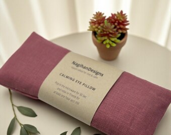 Deco Rose Linen Eye Pillow: Lavender Aromatherapy, Yoga Mask