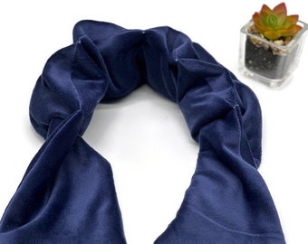 Navy Minky Weighted Aromatherapy Eye Pillow: Side Sleeper Self Care Gift