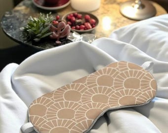 4 Layer Handmade Washable Cotton Sleep Mask: Soft Minky Lining, Travel Friendly