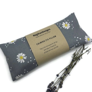 Lavender Eye Pillow Gift – Washable Flaxseed Pillow for Stress, Headache & Sinus Relief, Spa Relaxation, Yoga, Self-Care Gift Idea