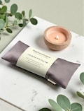 Eucalyptus Lavender or Unscented Aromatherapy Eye Pillow: Silky Satin, Flaxseed Filled Washable Cover, Warm or Cold