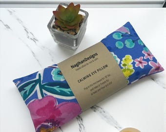 Lavender Flax Seed Eye Pillow: 100% Cotton Cover, Hot Cold Therapy