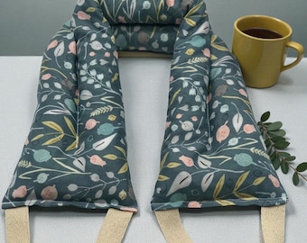 Cherry Pit Neck Wrap: Microwaveable Heating Pad, Cold Pack, 20x5 inches