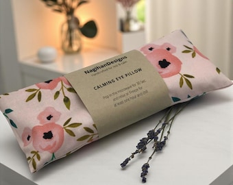 Washable Cover Floral Lavender Aromatherapy Eye Pillow: Relaxation & Headache Relief