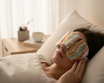 Handmade Sleep Mask: 100% Cotton & Minky, Travel-Friendly