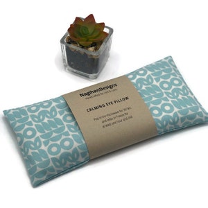 Flax Lavender Eye Pillow: Washable Cotton Cover, Sinus & Headache Relief