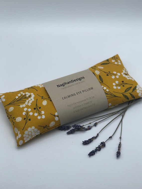 Eye Pillow Lavender and Flaxseed Eye Mask Floral Etsy