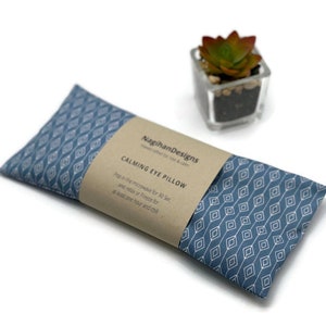 Eye Pillow Lavender Flaxseed Heat and Cold Pack Aromatherapy Yoga Relaxation Meditation Eye Pillow, Stress Relief Washable Cover Eye Pillow
