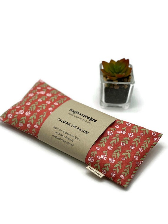 Almohada de recuperacion de migrana almohada para ojos de semillas de lino ponderada de 9 funda extraible 100 algodon compresa de aromaterapia fria y caliente Etsy Mexico