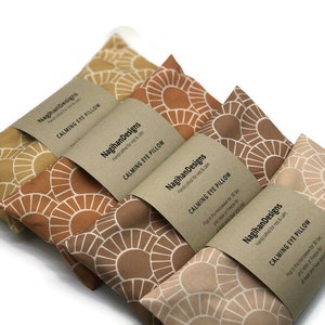 Washable Flax Lavender Eye Pillow: Stress & Headache Relief, Chill Pill Fabric Design