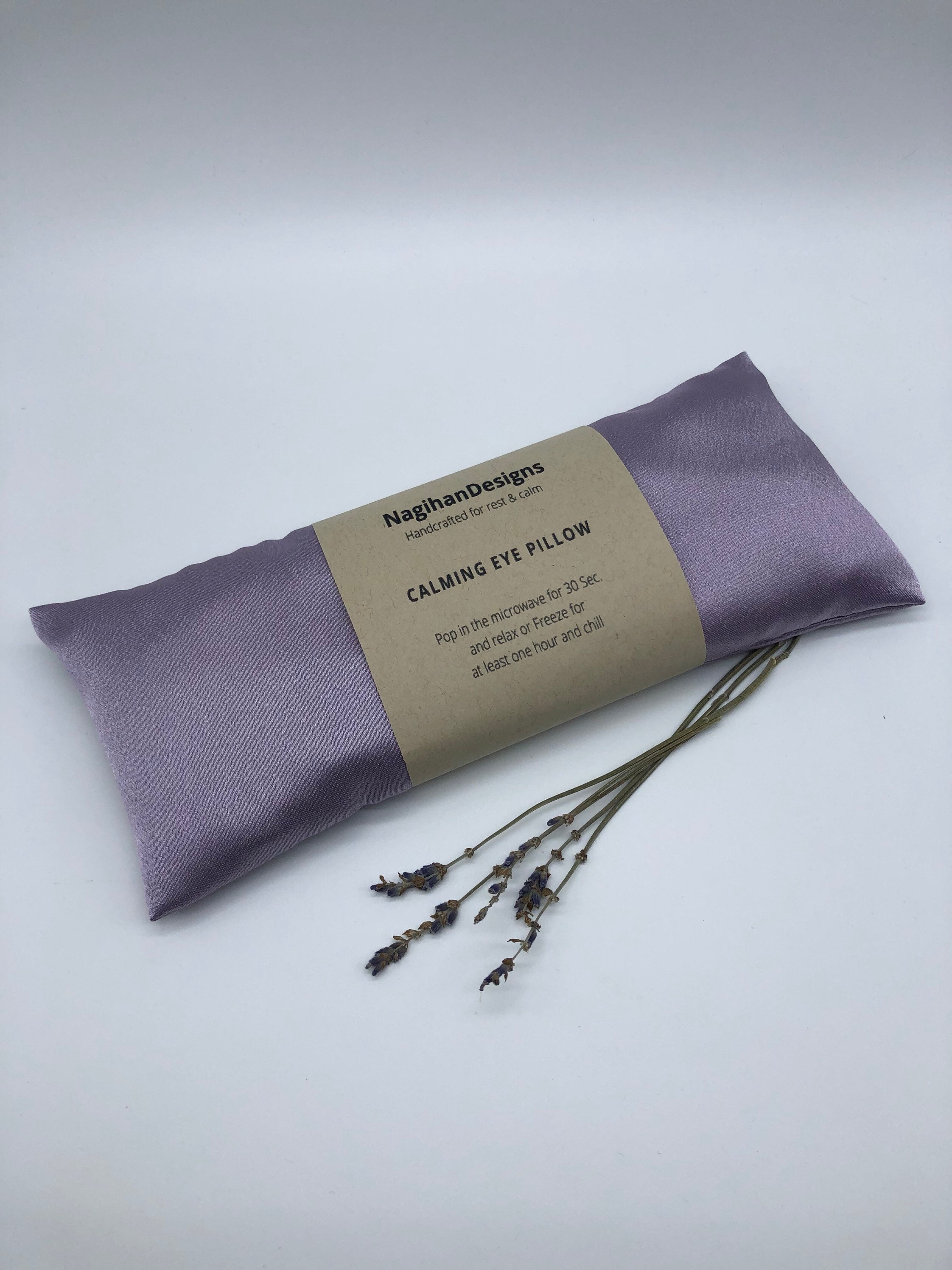 Lavender Color Satin Eye Pillow Flaxseed Eye Cover Yoga Etsy