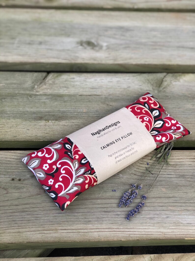 Eye Pillow Filled With Organic Lavender and Flaxseed Etsy