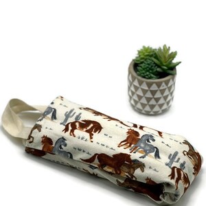 Horse Print Aromatherapy Neck Wrap: Flaxseed Lavender Heating Pad
