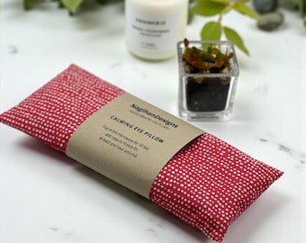Washable Cover Flaxseed Lavender Eucalyptus or Unscented  Eye Pillow + Great for Migraines Headaches