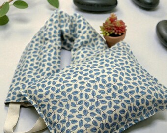 Corn Heating Pad Set: Neck Warmer & Comfort Bag, Leaf Pattern
