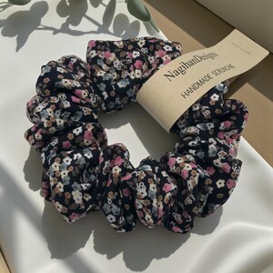 Handmade Floral Hair Scrunchie: Stylish Ponytail Accessory