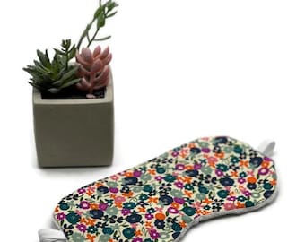 Handmade Washable Sleep Mask, Travel Friendly Luxury Eye Mask, 100 Percent Cotton Fabric and Minky Fabric, Restfull Sleep Gift