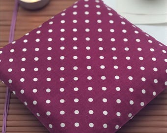 Polka Dot Flaxseed Heating Cooling Pad: Lavender Scented, Cramp Relief, Washable Cover, Microwaveable Heat Pad