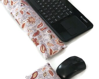 Gift Set Floral Keyboard Rest and Wrist Rest Mouse Pad Set, Boss Gift, Mouse rest Pad Set Co workers Gift, Office Desk Accessories Gift