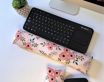 Washable Cover Flaxseed & Lavender Keyboard and Mouse Wrist Rest: Ergonomic Home Office Support
