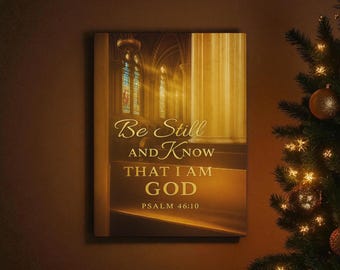 Christian Wall Art – Be Still and Know Catholic Canvas Print, Psalm 46:10